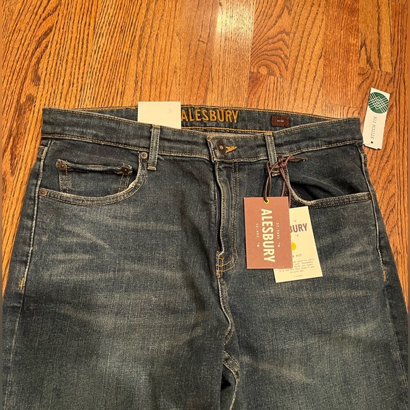 Men's Alesbury Slim Fit Blue Jeans 33 x 32 - Picture 9 of 10